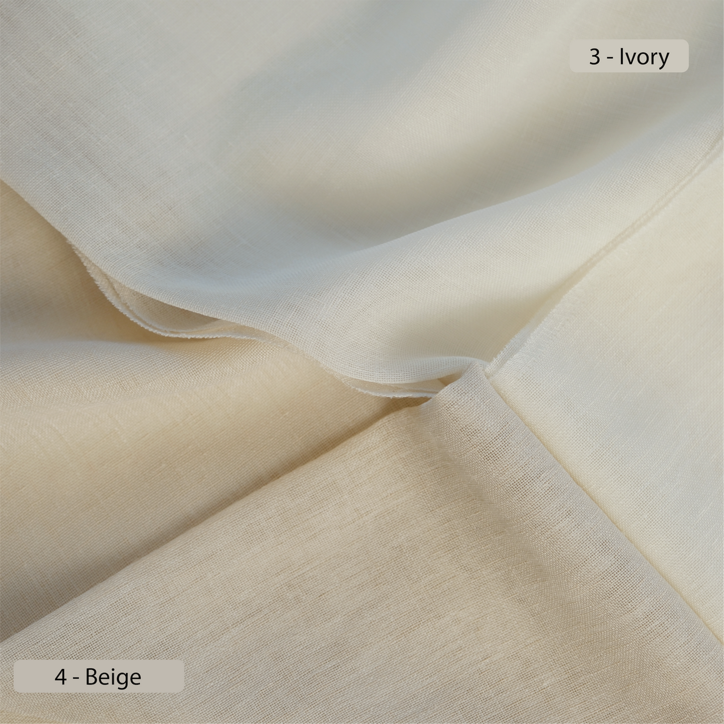 Pinch Pleated Faux Linen Sheer Curtains: Adjustable Height Hooks