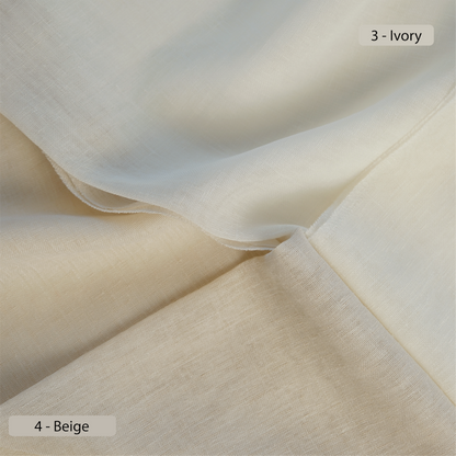 Pinch Pleated Faux Linen Sheer Curtains: Adjustable Height Hooks