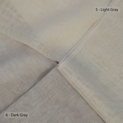 Pinch Pleated Faux Linen Sheer Curtains: Adjustable Height Hooks