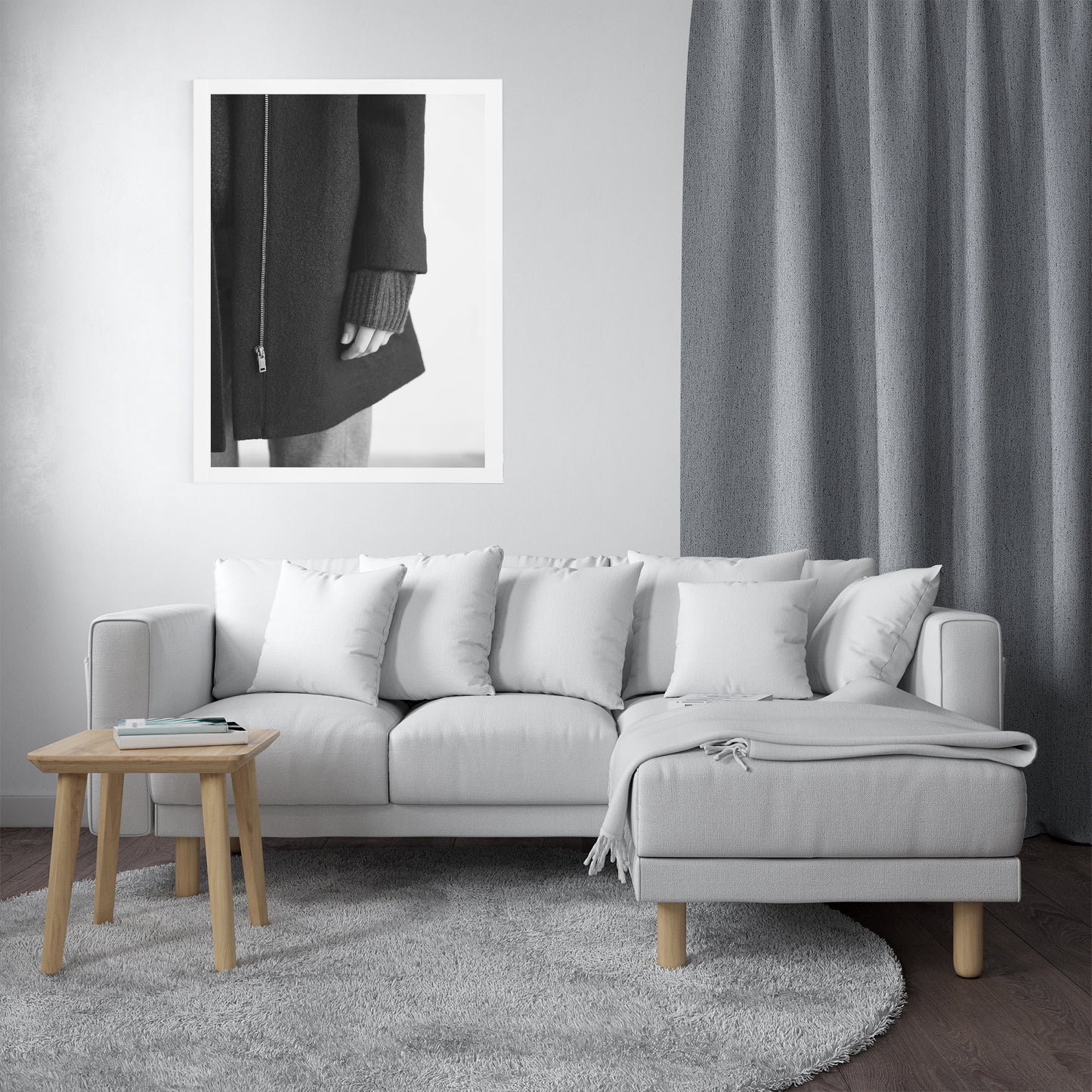 Extra Wide Blackout Linen Curtain: Thermal Insulated Privacy Drapes