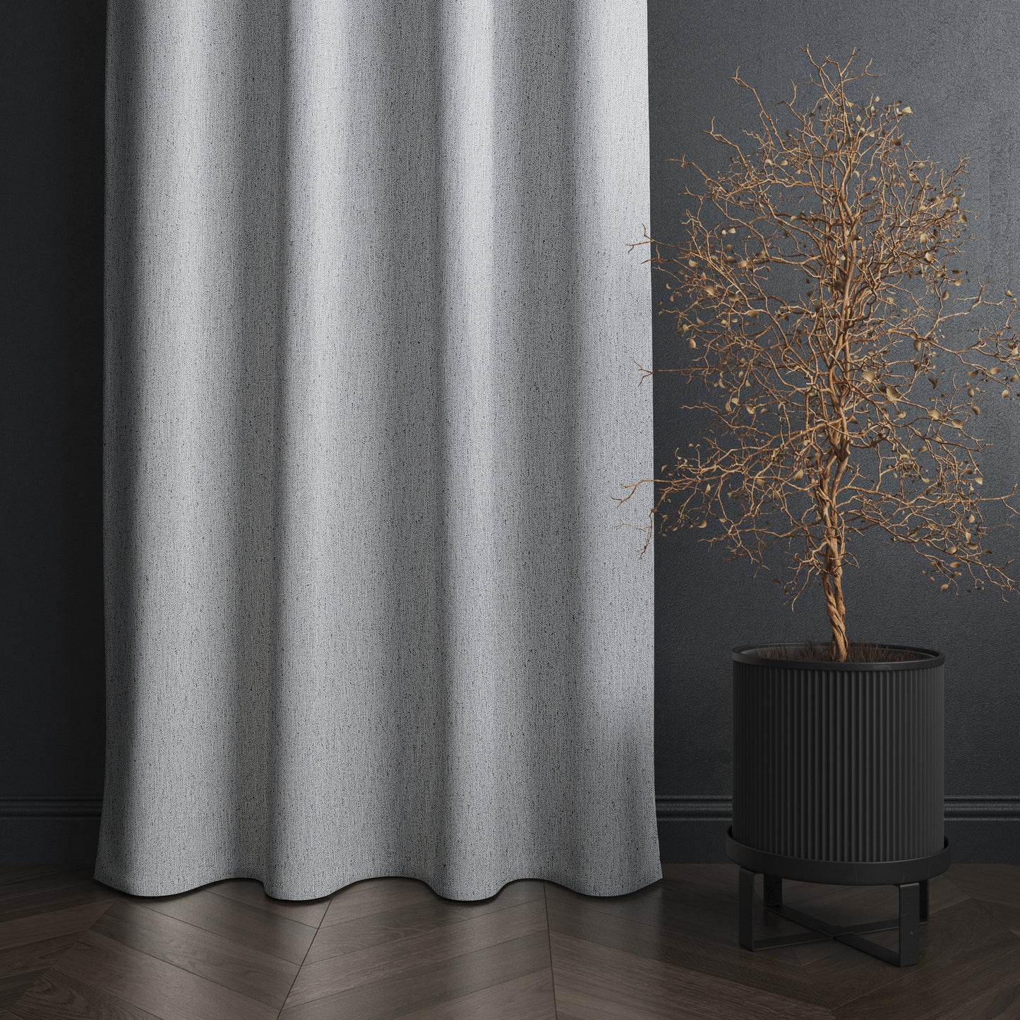 Extra Wide Blackout Linen Curtain: Thermal Insulated Privacy Drapes