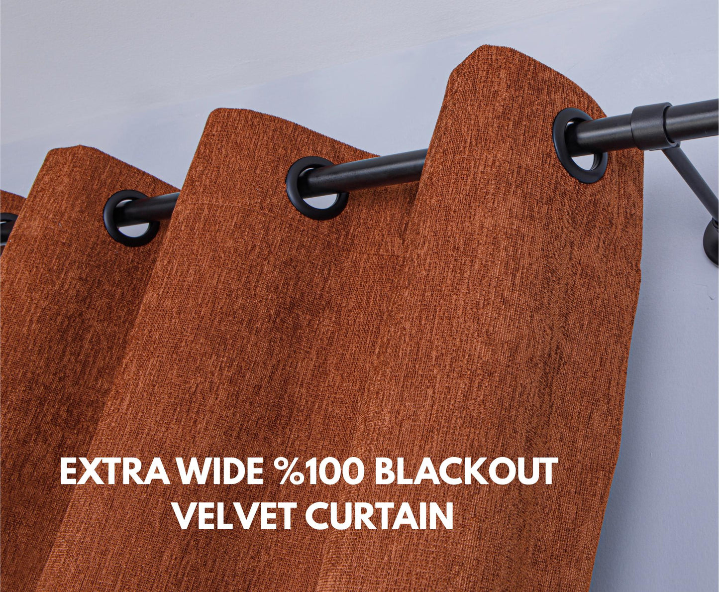 100% Blackout Velvet Curtains: Thermal Insulated, Noise Reducing - Custom Size
