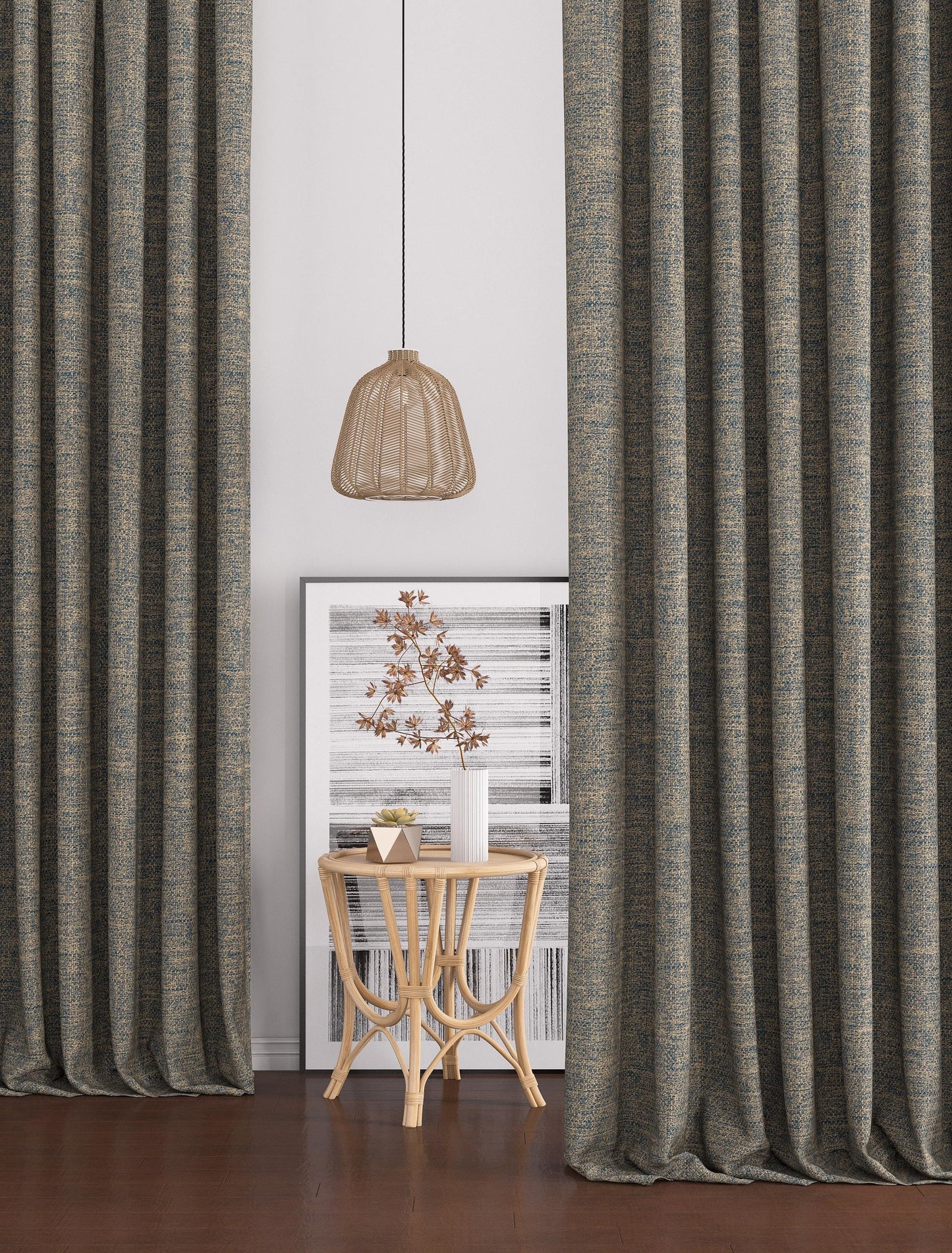 Extra Wide Thick Linen Curtain: Custom Size, Multiple Heading Options