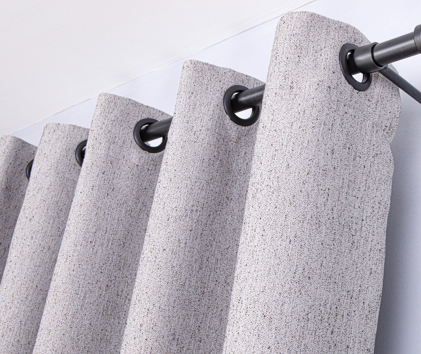 Extra Wide Blackout Linen Curtain: Thermal Insulated Privacy Drapes