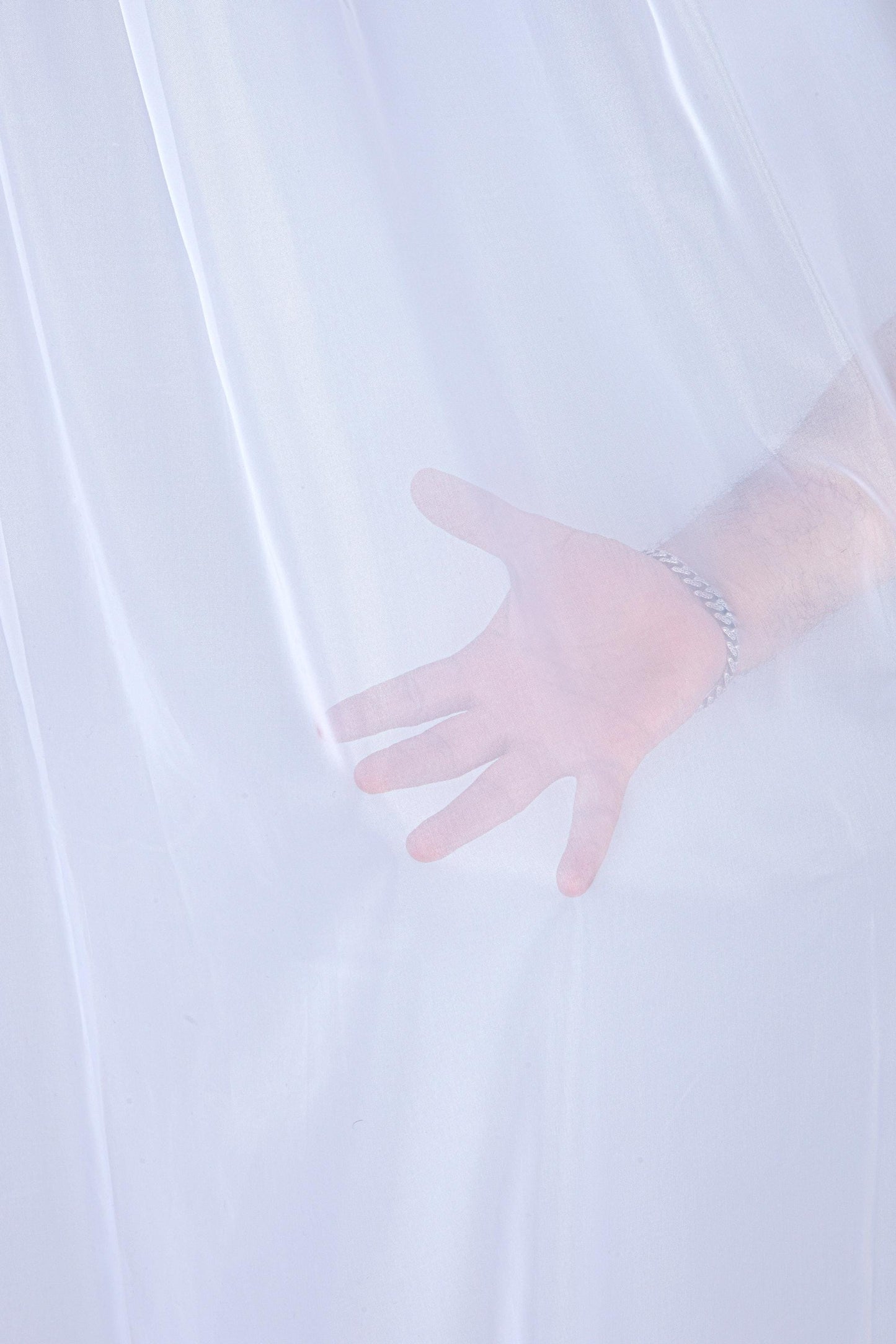 White Color Sheer Voile Curtain: Triple Pinch Pleat Tulle Drapery with Adjustable Hooks