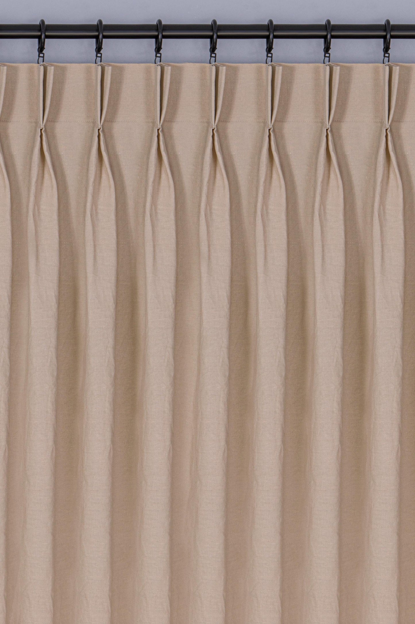 Linen Curtain Panel: Double Pinch Pleated Custom Drapery