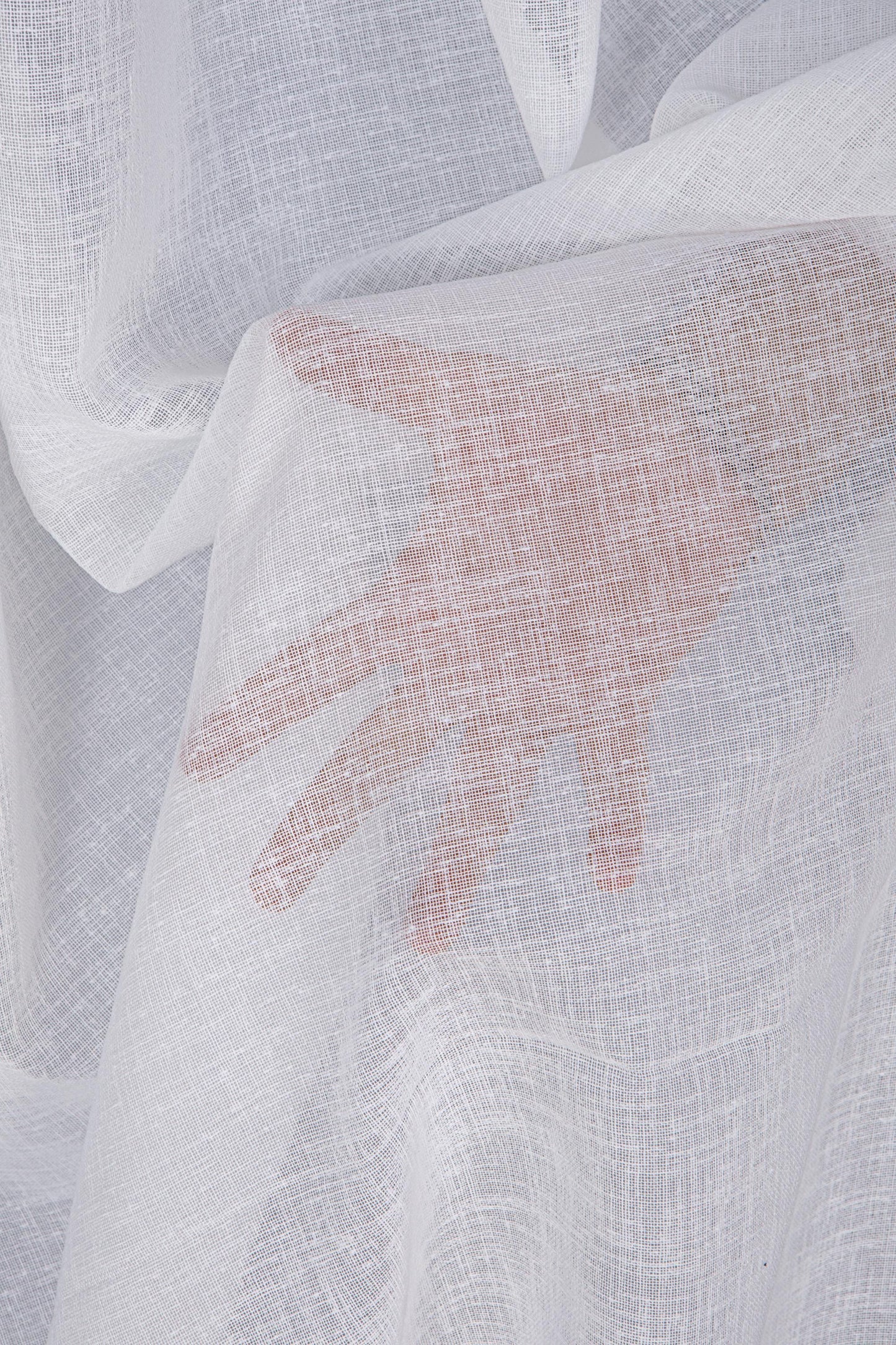 Triplet Pinch Pleated Heavy Weight Linen Sheer Curtains: Adjustable Height Hooks