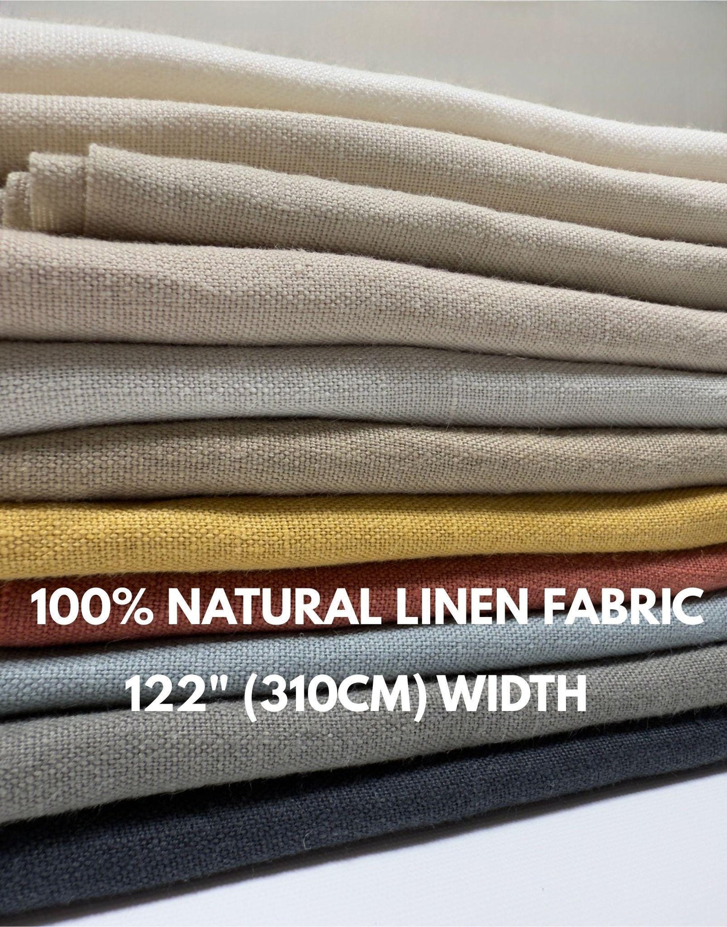 Extra Wide Natural Linen Fabric: 122" (310cm) - Home Furnishing Projects