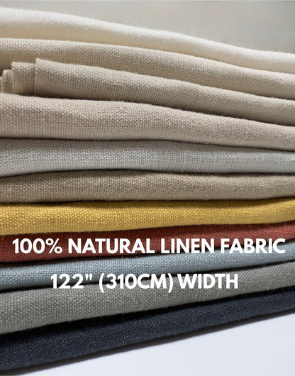 Extra Wide Natural Linen Fabric: 122" (310cm) - Home Furnishing Projects
