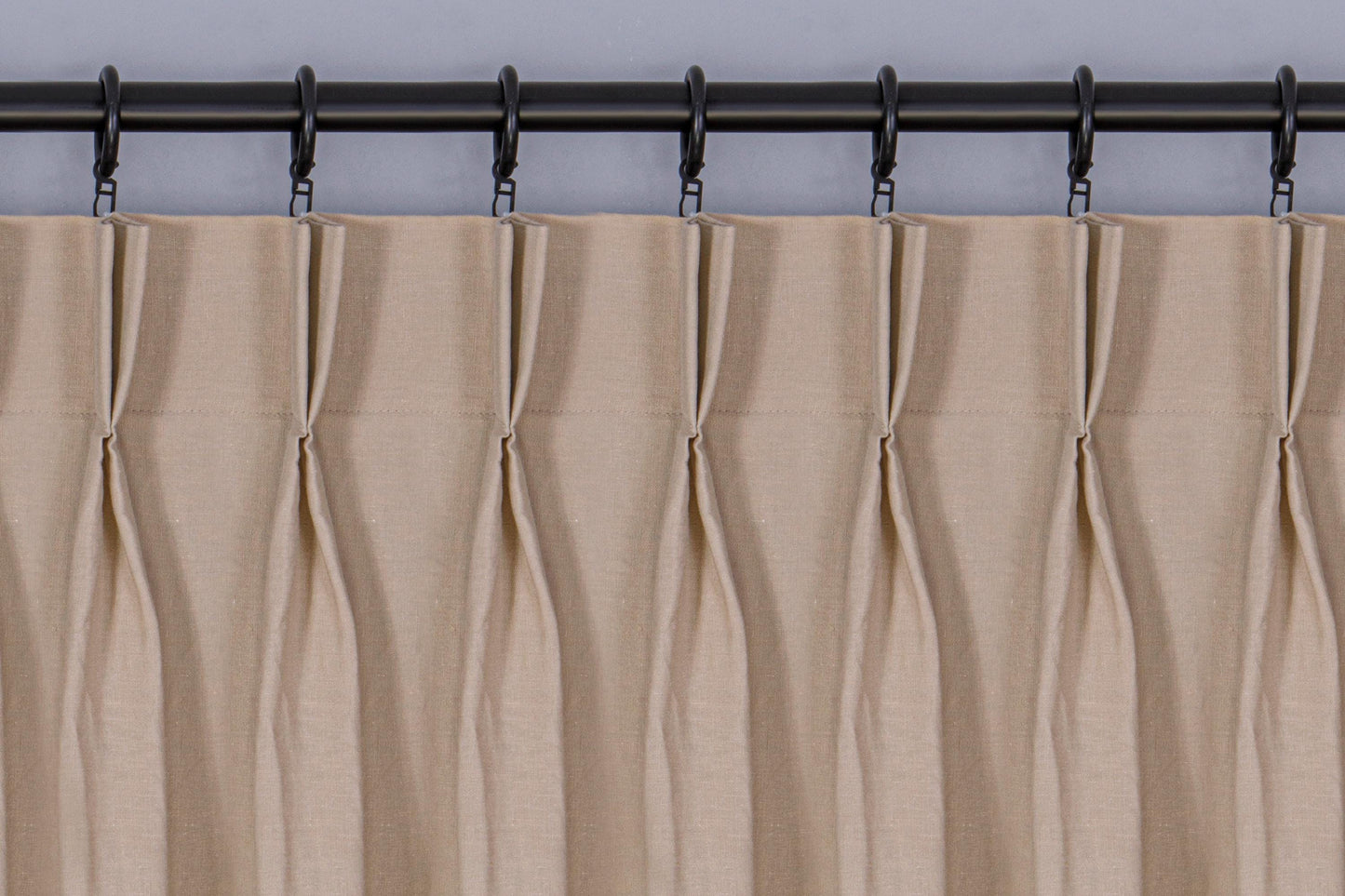 Linen Curtain Panel: Double Pinch Pleated Custom Drapery