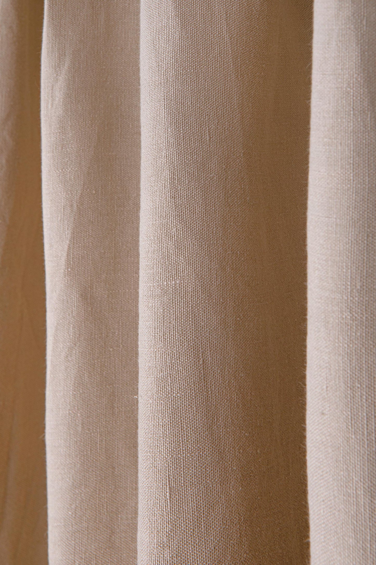 Linen Curtain Panel: Double Pinch Pleated Custom Drapery