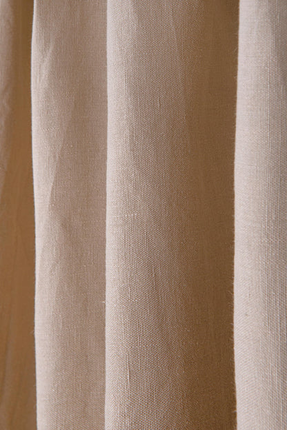 Linen Curtain Panel: Double Pinch Pleated Custom Drapery