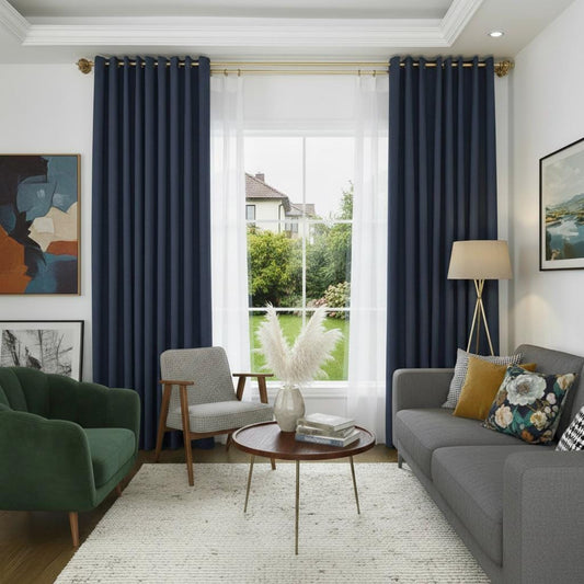 Extra Wide Thick Linen Curtains: Bedroom & Living Room - OekoTex Certified