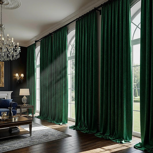 Thick Velvet Curtain Panel: Light Blocking, Sound Insulating - Custom Size